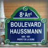 Your Enamel Plate of Paris with "arrondissement" personalized in your name