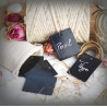 6 labels in black enamel for your garden