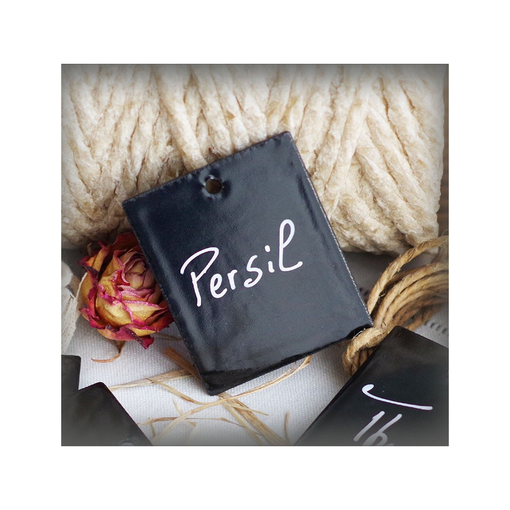 6 labels in black enamel for your garden