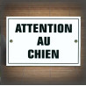 Plaque émaillée "Attention un chien" 15x10cm