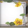Numéro de rue émaillé décor Capucines 13,5x20cm