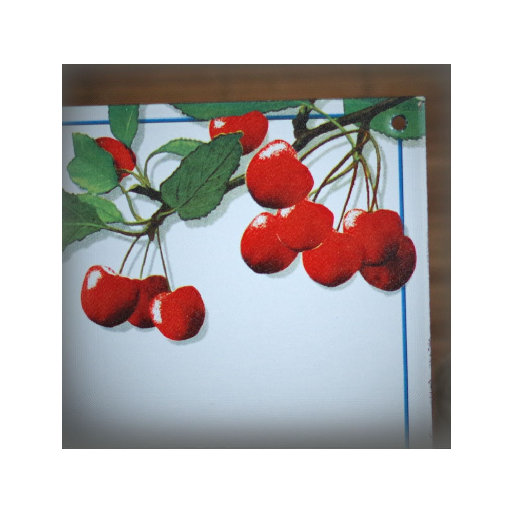 Street Number enamelled Cherries decoration 6x6in