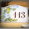 Street Number enamelled Doves decor 5,2x8in