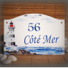 home sign enamelled Lighthouse decor 5,2x8in