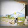 home sign enamelled Salt worker decor 5,2x8in
