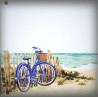 House name plate enamelled Dunes and bike decoration
