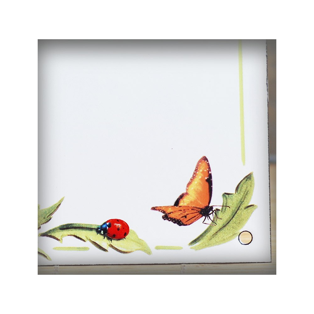 House number plate enamelled Poppies decoration