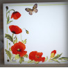 Numéro de maison émaillée décor Coquelicots