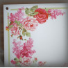 House number plate enamelled Roses and sweet peas decoration