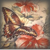 pink butterfly decor zoom