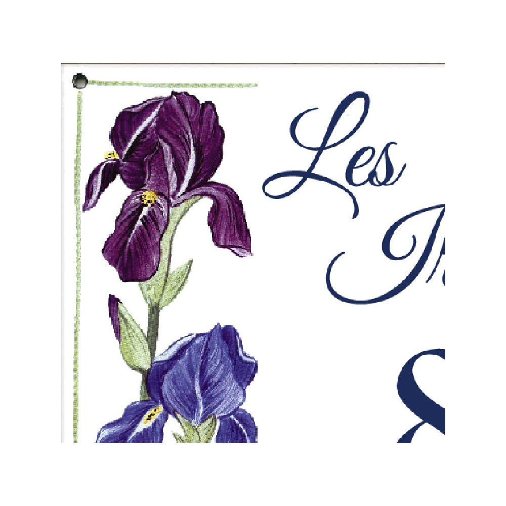 Home plate enamelled Iris decoration 6x6in ZOOM