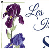 Plaque maison émaillée décor Iris 15x15cm ZOOM