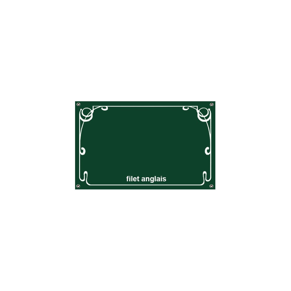 Plaque émaillée à l'ancienne couleur vert 30x20cm