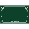 Plaque émaillée à l'ancienne couleur vert 30x20cm