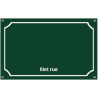 Plaque émaillée à l'ancienne couleur vert 30x20cm