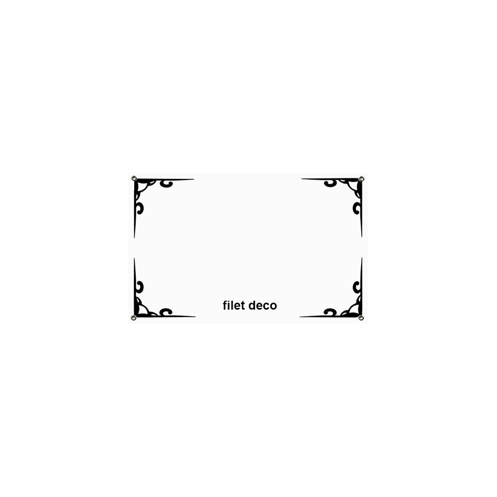 Plaque émaillée personnalisée blanc 23x14cm - filet et police au choix