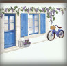 Numéro de rue émaillé décor Maison de famille 15x15cm