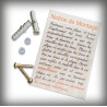 kit 2 vis + 2 chevilles + 2 rondelles + notice de montage