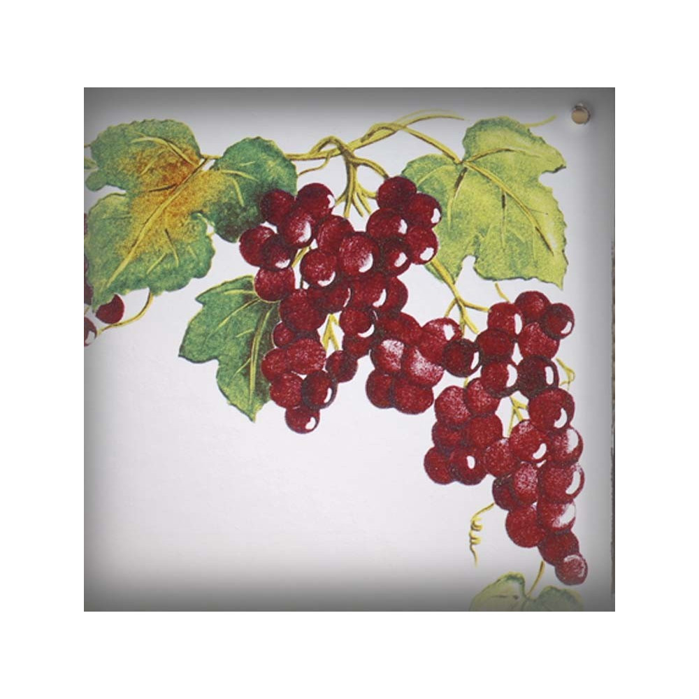 Numéro de rue émaillé décor vignes zoom