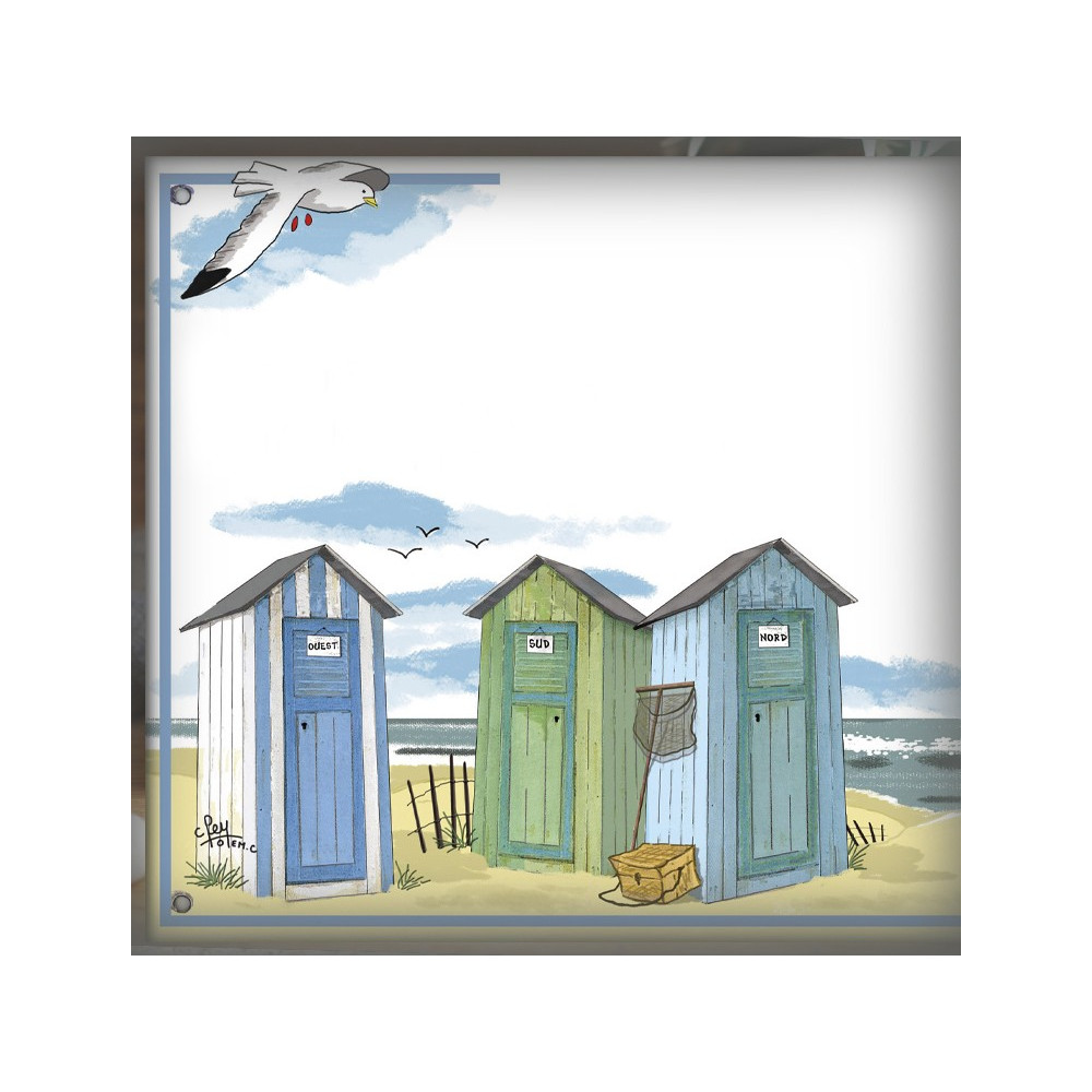 House sign enamelled Beach huts decoration