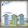 House sign enamelled Beach huts decoration