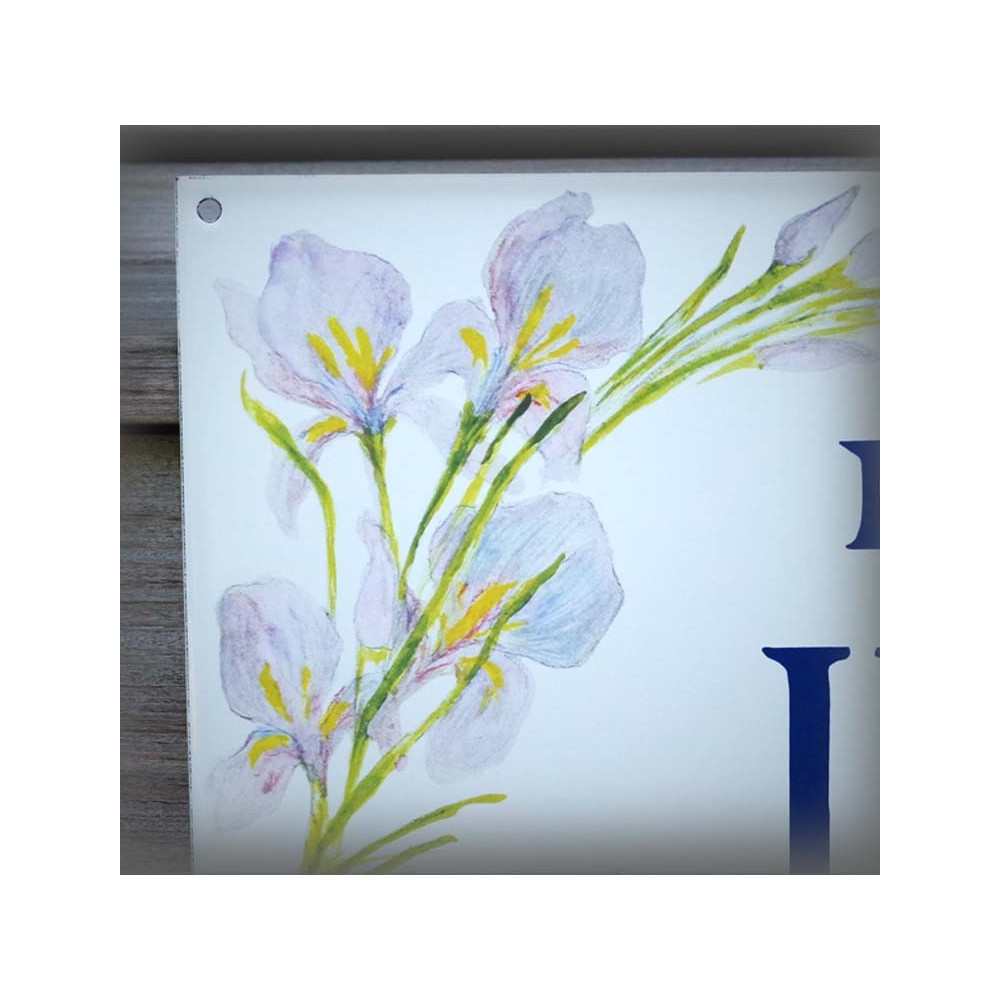 Big enamel house plate personalized with your image one color supplied by yourself