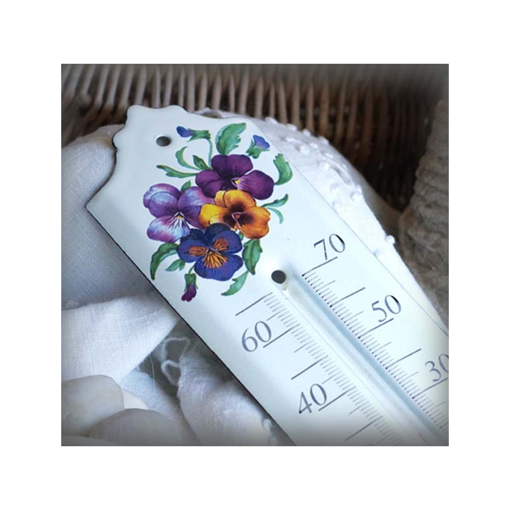Enamel thermometer decoration flower