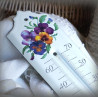 Thermomètre émaillé décor pensées