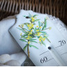 Thermomètre émaillé décor Myosotis