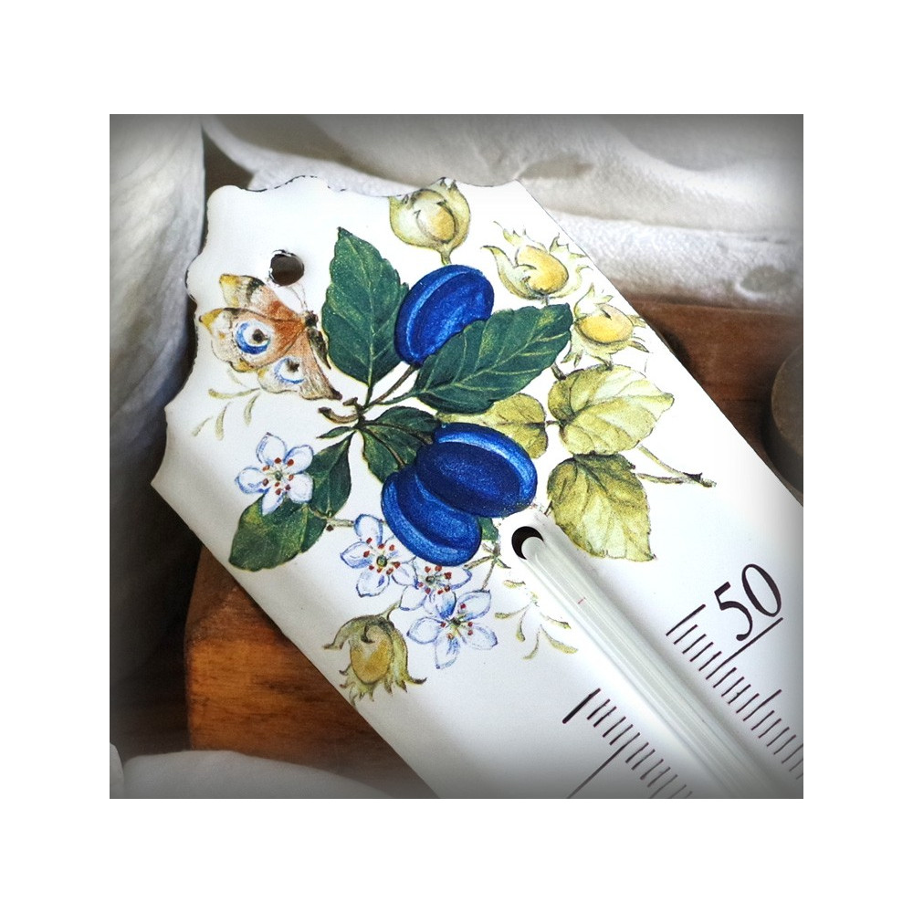 Enamel thermometer Prunes decoration