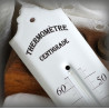 Thermomètre émail blanc 20cm zoom