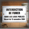 Plaque émaillée "Interdiction de fumer"