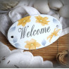 Plaque ovale émaillée Welcome décor Martini