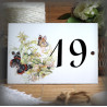Enamelled street number black and red butterfly decor