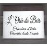 Grande Plaque de Maison émail blanc avec votre texte personnalisé