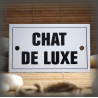 Plaque émaillée 10x6cm "Chat de Luxe" avec filet