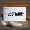Enamel plate  "Vestiaire" with border