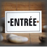 Plaque émaillée 10x6cm "Entrée" avec filet
