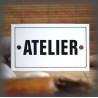 Enamel plate "Atelier" with border