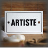 Enamel plate "Artiste" with border