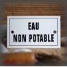 Enamel plate "Eau non potable" with border