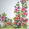 Street Number enamelled Tremières Roses decoration zoom