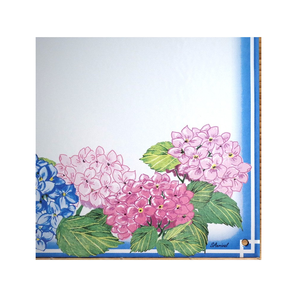 Enamel house plate hydrangeas décor with your text