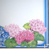 Enamel house plate hydrangeas décor with your text