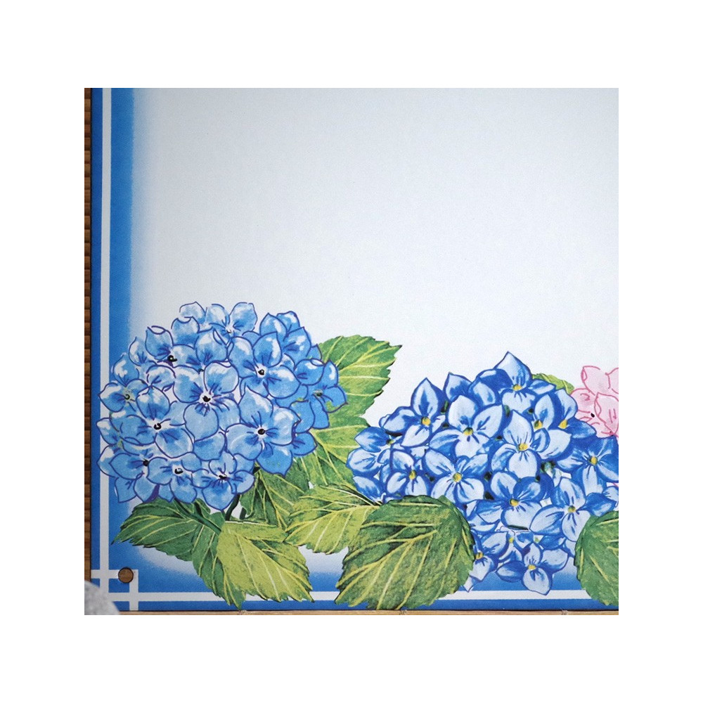 Enamel house plate hydrangeas décor with your text