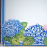 Enamel house plate hydrangeas décor with your text