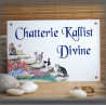 Plaque maison émaillée décor Chats