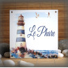 Plaque maison émaillée décor Phare