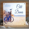 Home plate enamelled Dunes decoration, great vibes characters