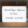 copy of Funeral enamel plate rectangle 8x11,2in + your photo + black net